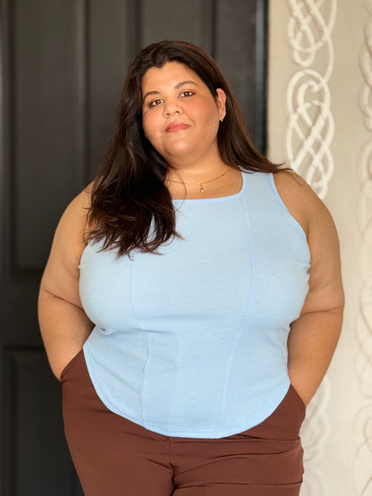 New & Improved- Ribbed Corset top(Sleeveless)