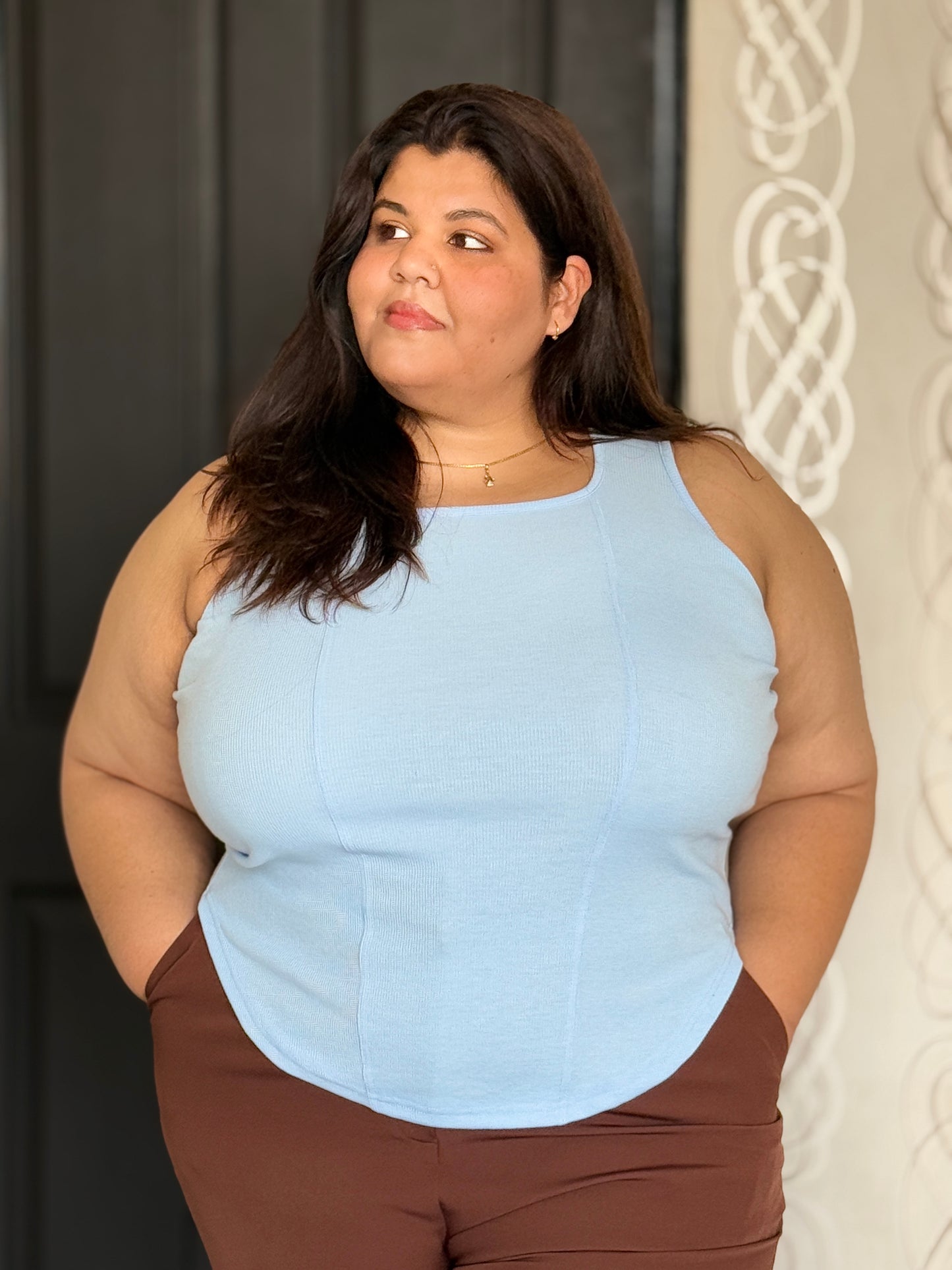 New & Improved- Ribbed Corset top(Sleeveless)