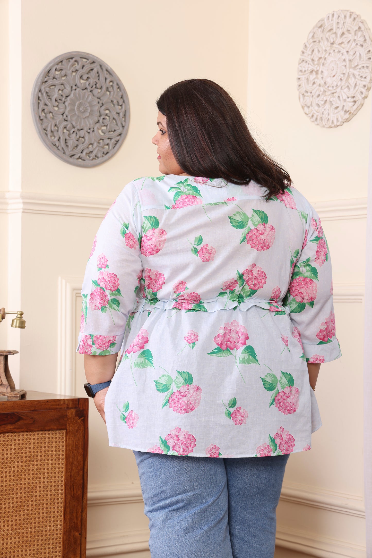 Floral Cotton Fit and Flare top