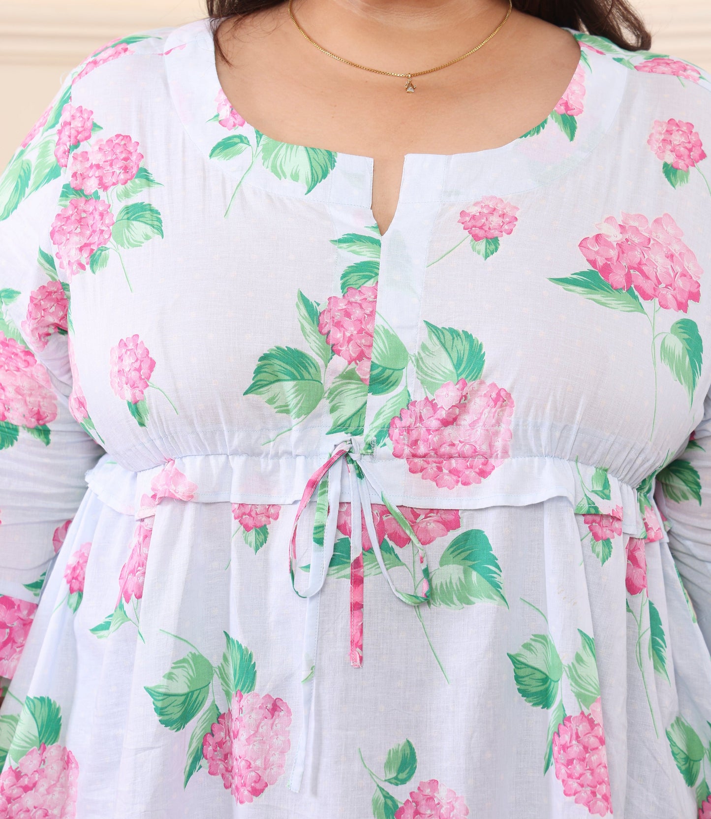 Floral Cotton Fit and Flare top