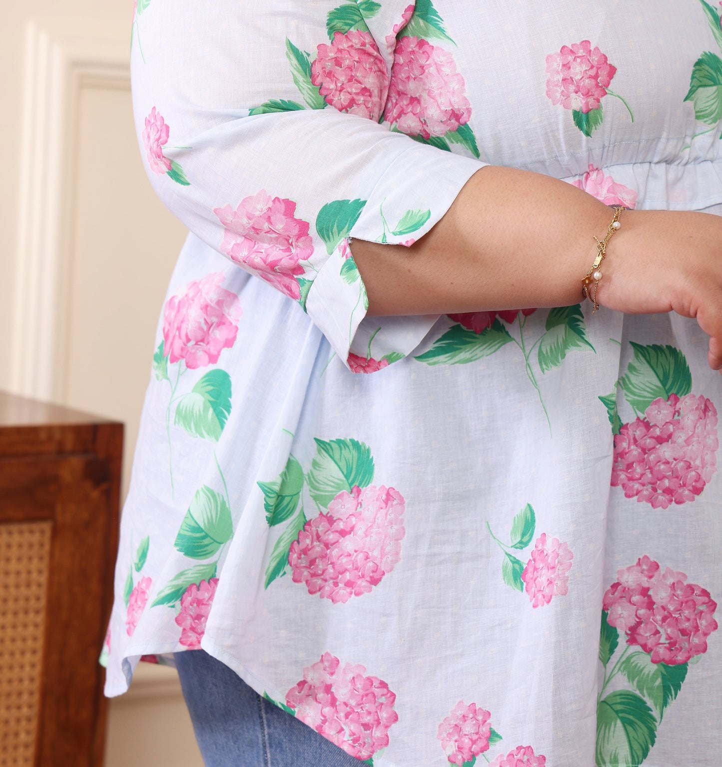 Floral Cotton Fit and Flare top